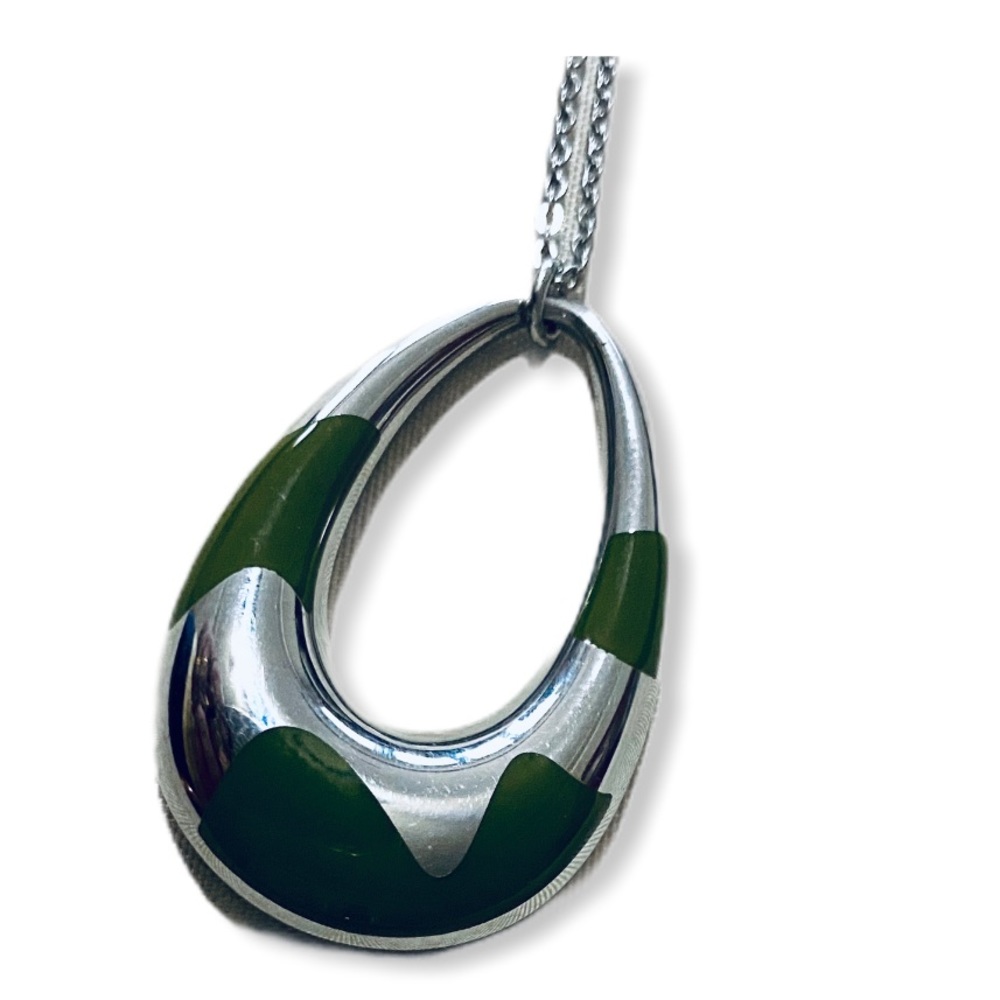 Calvin Klein ellipse pendant necklace silver 🎁💕❤